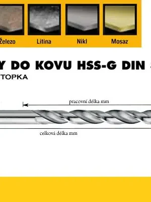 Vrták HSS-G 4,2x043/075mm DIN338 OREN