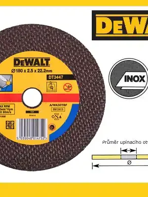 Kotouč řezný na nerez/ocel 180x2,5x22,2mm - DT3447 DeWalt - Doprodej (44ks)