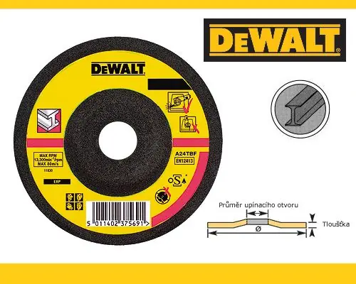 Kotouč brusný na ocel 180x6,0x22,2mm - DT3422 DeWalt - Doprodej (11ks)