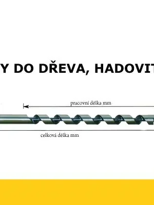 Vrták do dřeva hadovitý 06x165/235mm, Oren