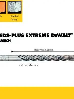 Vrták SDS-Plus 14,0x250/300mm 2-břité, DeWalt