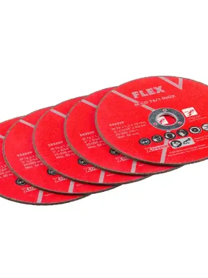 M-CD 76/1 INOX VE5 Kotouč řezný na nerez/ocel 76/10/1,0mm, 5ks, pro LBE 76 12-EC, Flex