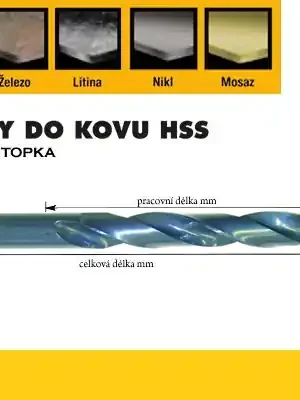 Vrták HSS 20,0x140/205mm, zúžená stopka 13mm OREN