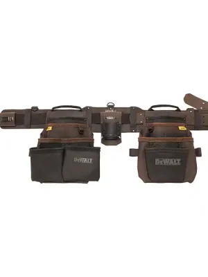 DWST50113-1 kompletní kožená opasková sestava kapes a držáku na nářadí, DeWalt