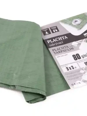 Plachta 80g ZELENÁ 3x3m