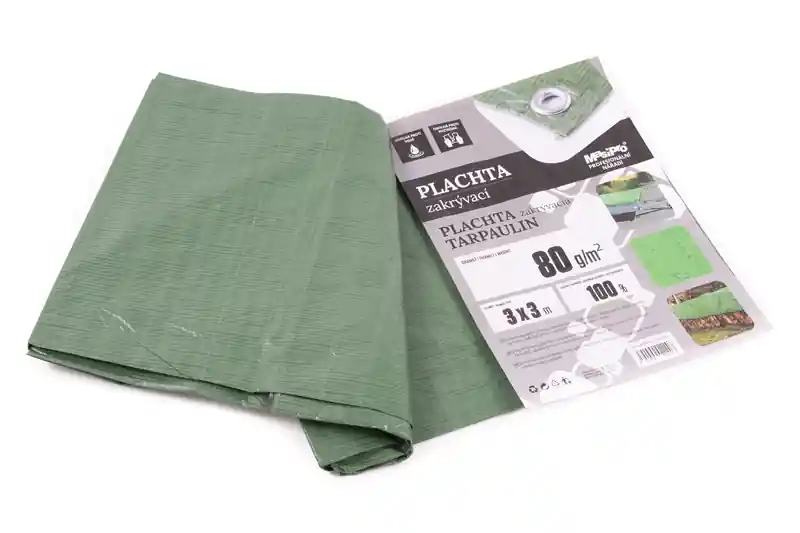 Plachta 80g ZELENÁ 3x3m