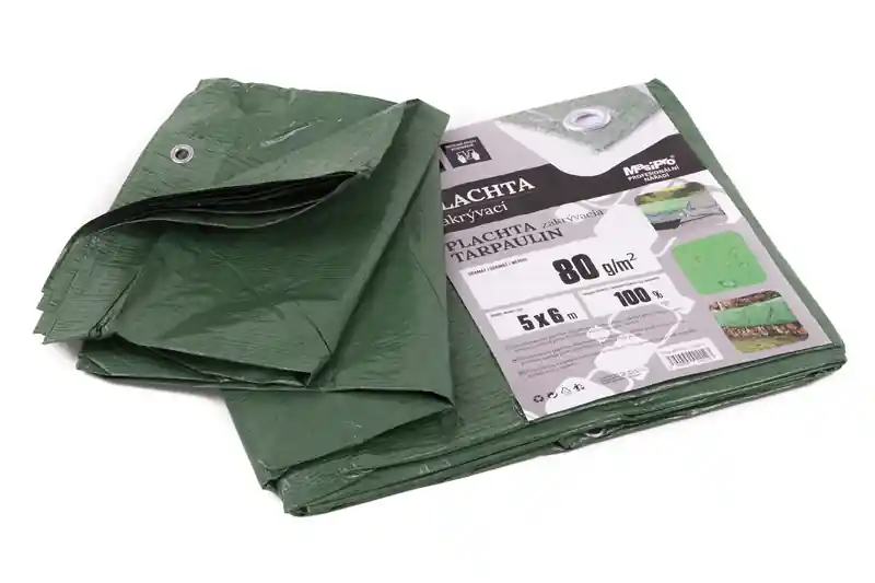 Plachta 80g ZELENÁ 5x6m