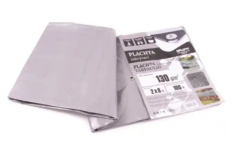 Plachta 130g ŠEDÁ 2x8m