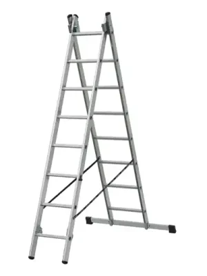 Žebřík dvoudílný Al 2x9 příček ALUMET