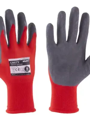 Rukavice GRETY 8" červeno-šedé