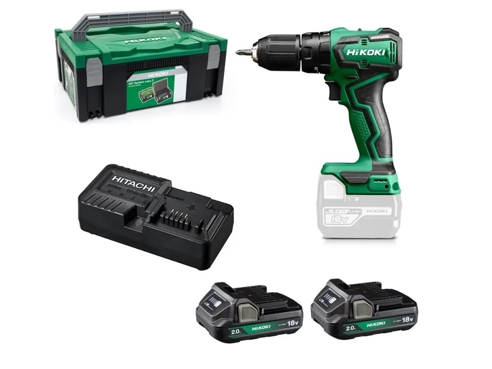 Aku příklepový vrtací šroubovák HiKOKI / Hitachi DV18DDWRZ 2,0 Ah