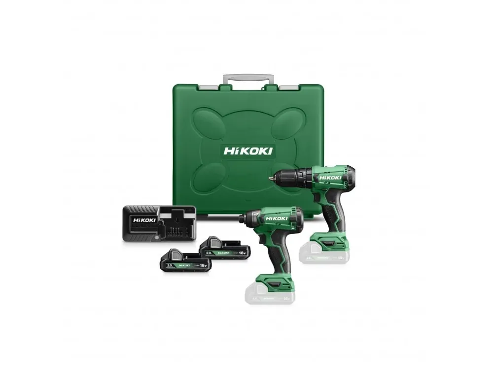 Aku set HiKOKI / Hitachi KC18DAWCZ - rázový utahovák WH18DA + příklepový šroubovák DV18DA