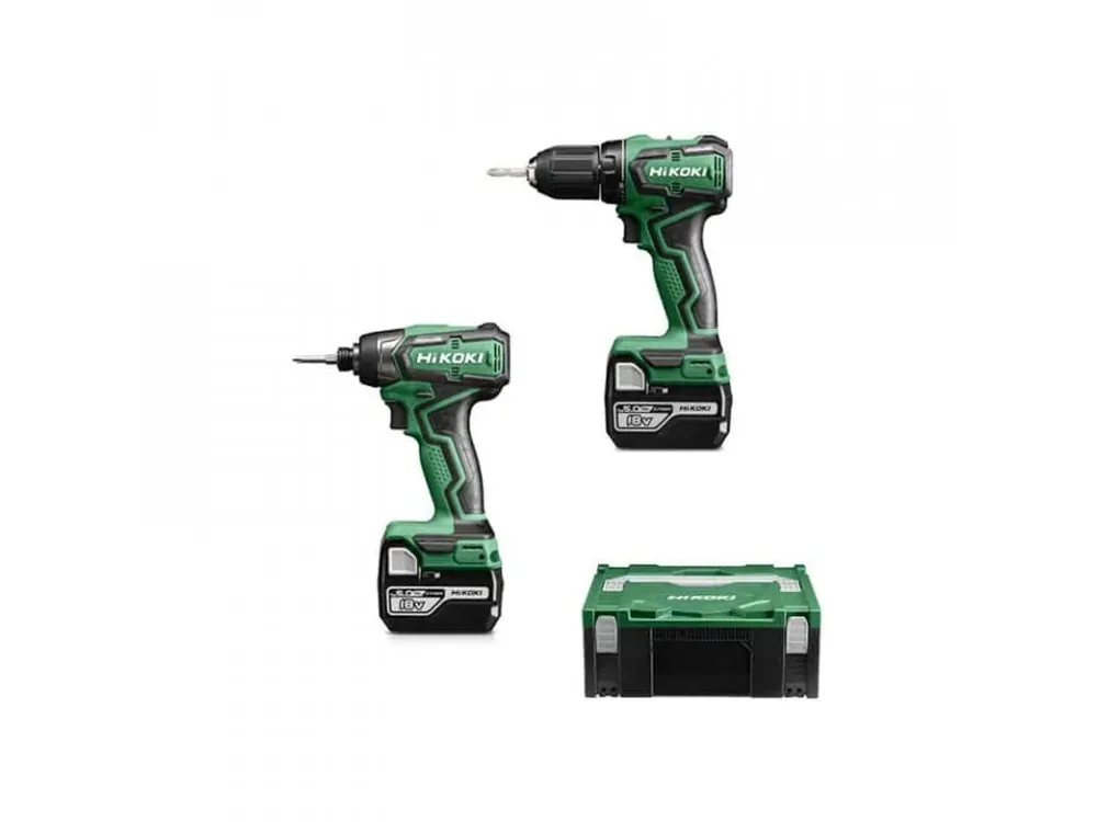 Aku set HiKOKI / Hitachi KC18DDWAZ - rázový utahovák WH18DD + šroubovák DS18DD