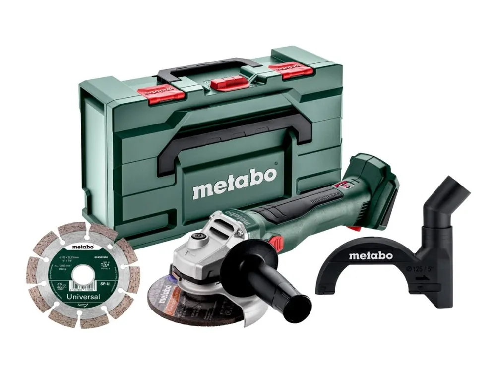 Metabo W 18 L BL 9-125 + ochr. kryt ods.+dia kot bez aku 691225000