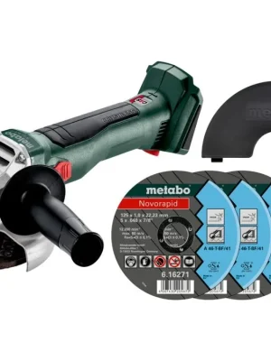 Metabo W 18 L BL 9-125 + ochr.kryt + 3 řez.kot. bez aku 691224000