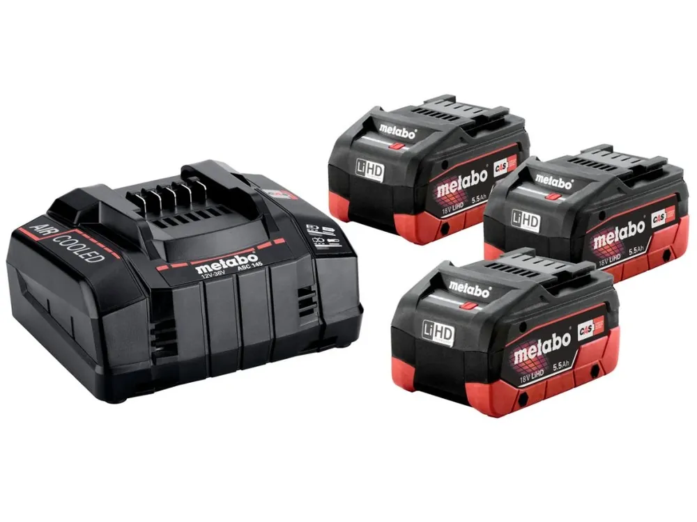 Metabo 3 x LiHD 5.5 Ah,ASC 145 685074000