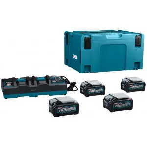 Makita sada Li-ion XGT 40V 4ks BL4040+1ks DC40RB+1ksMakpac, 191U28-6