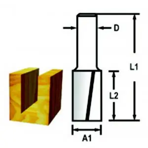Drážkovací fréza 2 břit stopka 6 mm,6x16x48 mm