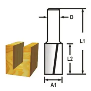 Drážkovací fréza 2 břit stopka 12 mm,8x25x70 mm