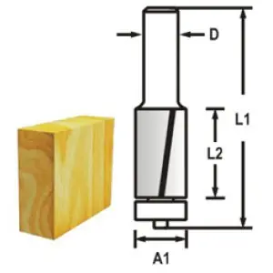 Drážkovací fréza 2 břit stopka 6 mm,12,7x26x69 mm