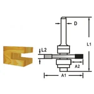 Kotoučová fréza složiskem stopka 8 mm,47,6x3x59 mm