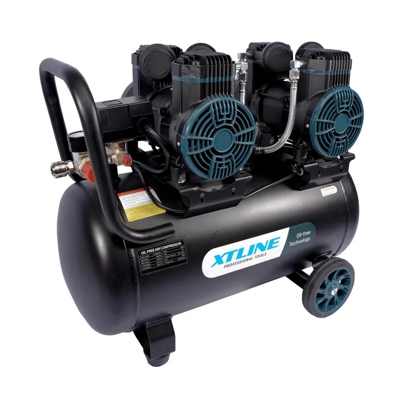 XT2050 Kompresor bezolejový 2x 1450 W, 50 L XTline