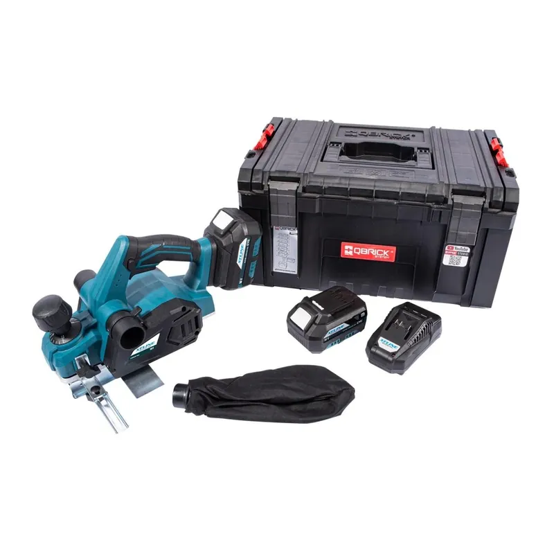 XTLINE Aku hoblík 18 V + 2 baterie 5.0 Ah + nabíječka 3.5 A + box XTline