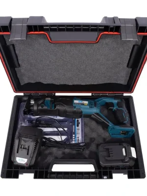 XTLINE Aku mečová pila 18 V + 2 baterie 2.0 Ah + nabíječka 2.4 A + pilové plátky + box XTline