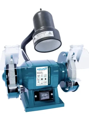 XTLINE Bruska stolní dvoukotoučová 150 W, 125 mm + lampa 40 W XTline