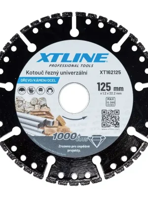 Kotouč univerzální na dřevo, kámen, ocel 125x1,2x22,2mm XTline