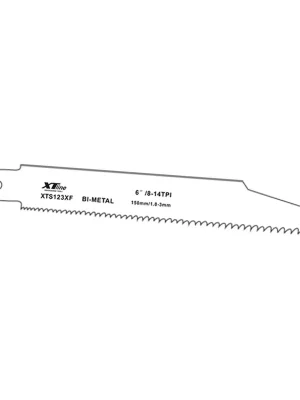 XTLINE Pilové plátky mečové Bimetal | 152x19x0,9 mm, 8-14 Tpi (1bal/5ks) XTline
