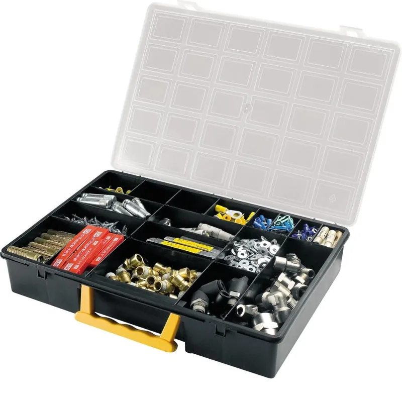 Organizér s pevnými přihrádkami a madlem, 360x252x64 mm ARTPLAST