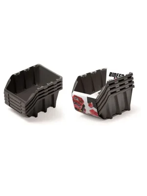 Set úložných boxů 4ks BINEER LONG 295x198x133mm, černý Kistenberg