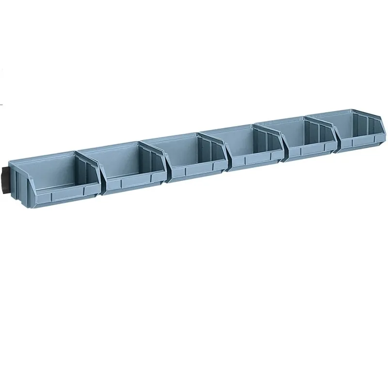 Sada 6 pracovních úložných boxů 100x95x50mm s lištou na zavěšení ARTPLAST