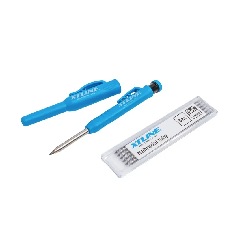 XTLINE Mechanická truhlářská tužka 155 mm + náhradní tuhy 1bal/6ks XTline