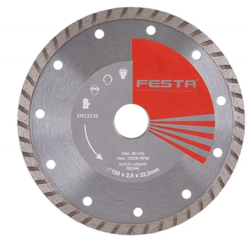 Kotouč diamantový FESTA TURBO 150x2.6x22.2mm FESTA