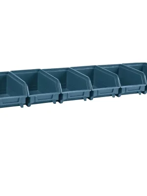 Sada 6 pracovních úložných boxů 103x166x73mm s lištou na zavešení  ARTPLAST