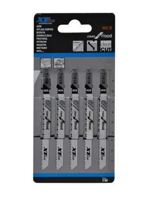 XTLINE Pilové plátky přímočaré | HCS, 75 mm, 6 Tpi (1bal/5ks) XTline