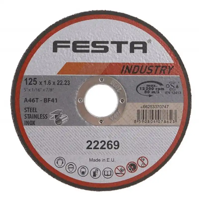 Kotouč řezný FESTA INDUSTRY na kov 125x1.6x22.2mm FESTA