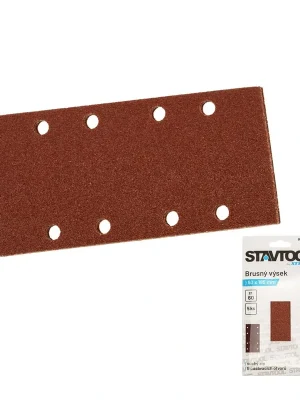 STAVTOOL Brusný výsek na suchý zip, typ BOSCH | 93x185 mm zr. 60 (1bal/5ks)  STAVTOOL
