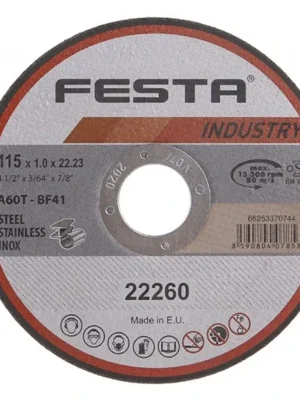 Kotouč řezný FESTA INDUSTRY na kov 115x1x22.2mm FESTA