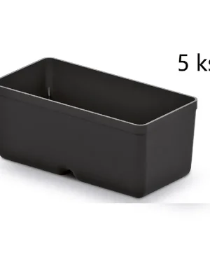 Sada 5 plastových boxů 110x55x55 mm UNITE BOX, černé Kistenberg