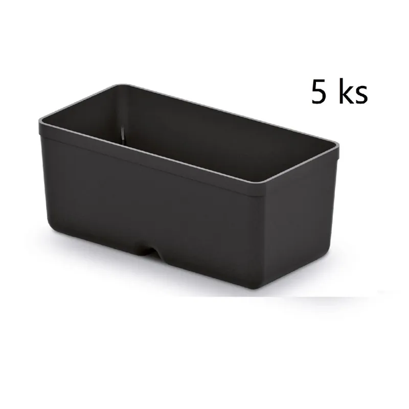 Sada 5 plastových boxů 110x55x55 mm UNITE BOX, černé Kistenberg