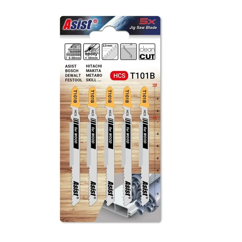 Pilové listy k přímočaré pile na dřevo a plast - 5ks ASIST 05-5105 ASIST