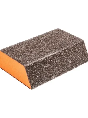 XTLINE Brusná houba tuhá zkosená | 100x70x25 mm, zr. 80 XTline